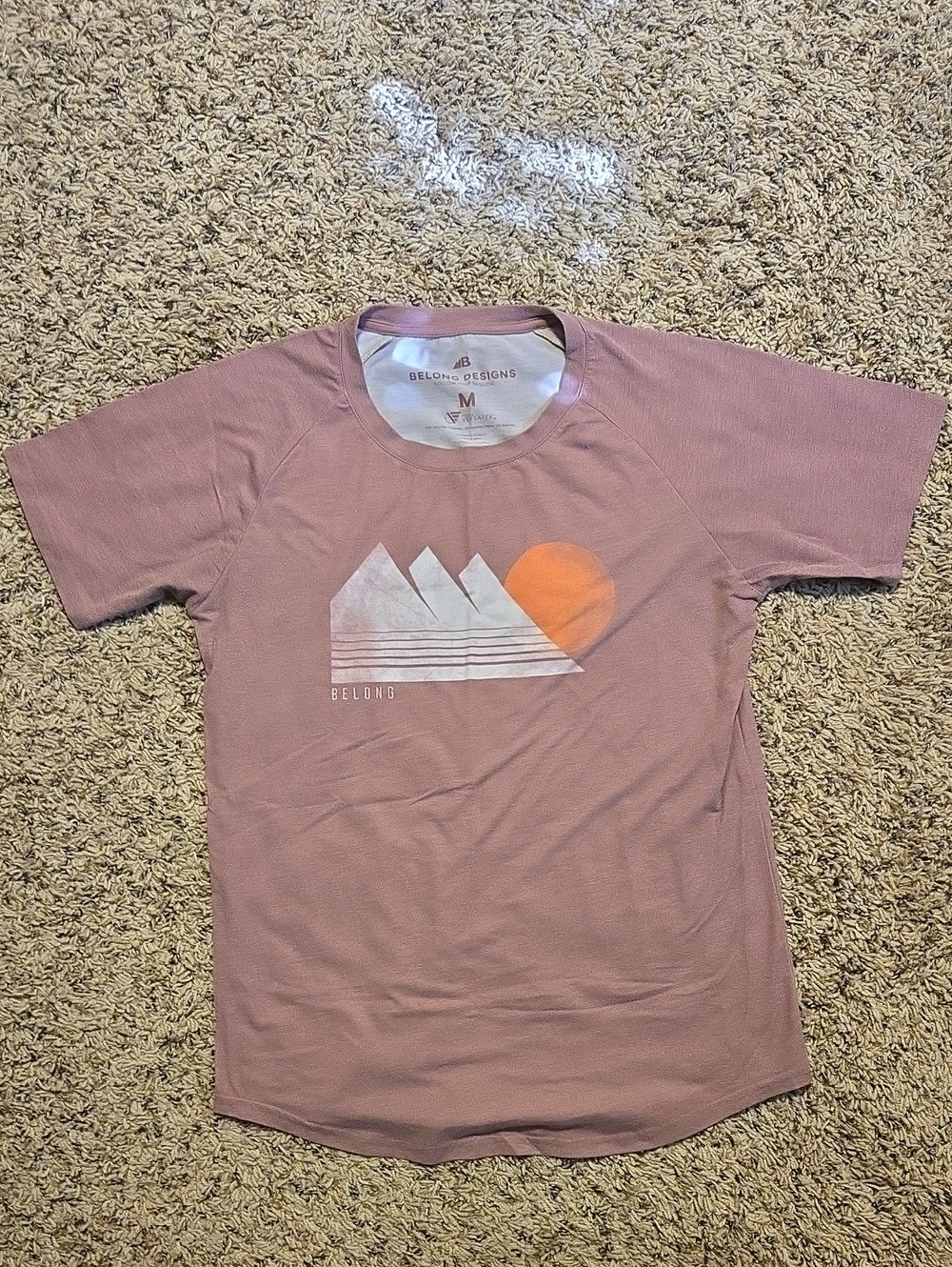 Womens Mauve Graphic Crew Neck Shirt